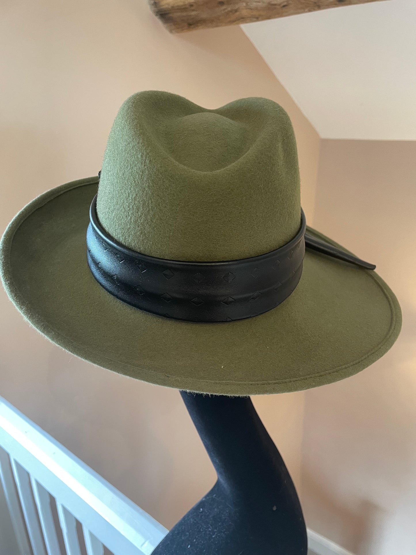 Tilted wool fedora