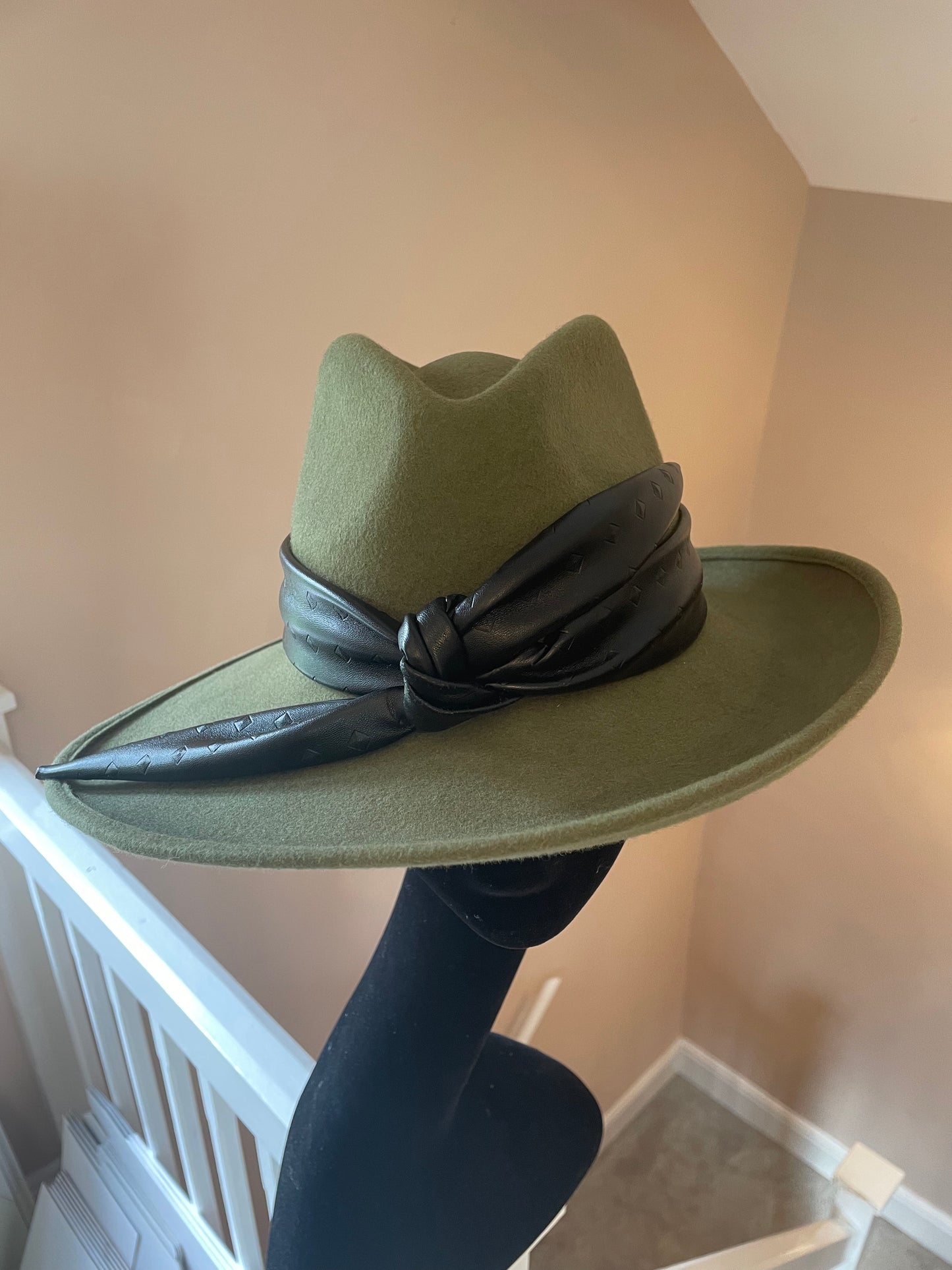 Tilted wool fedora