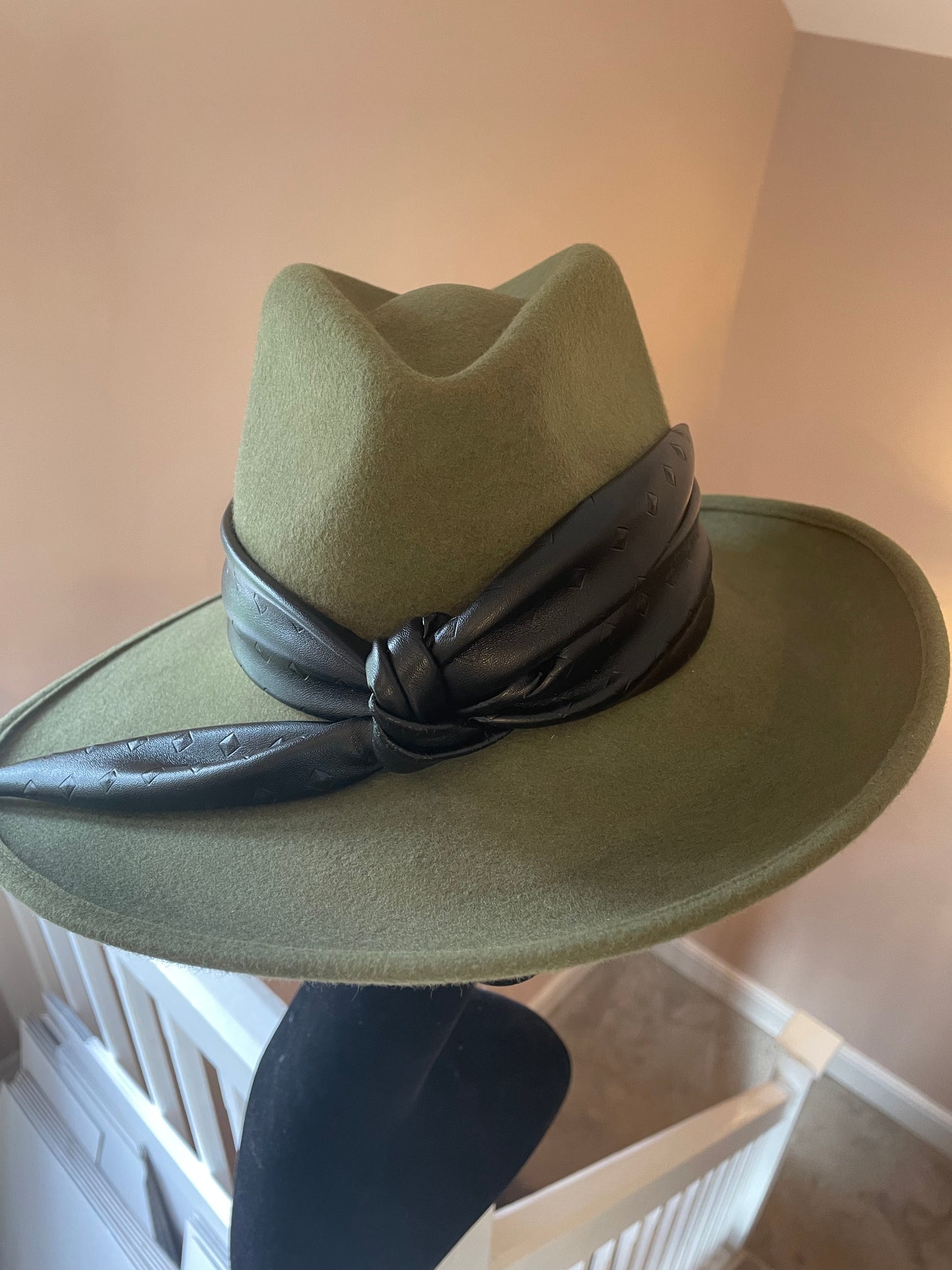 Tilted wool fedora